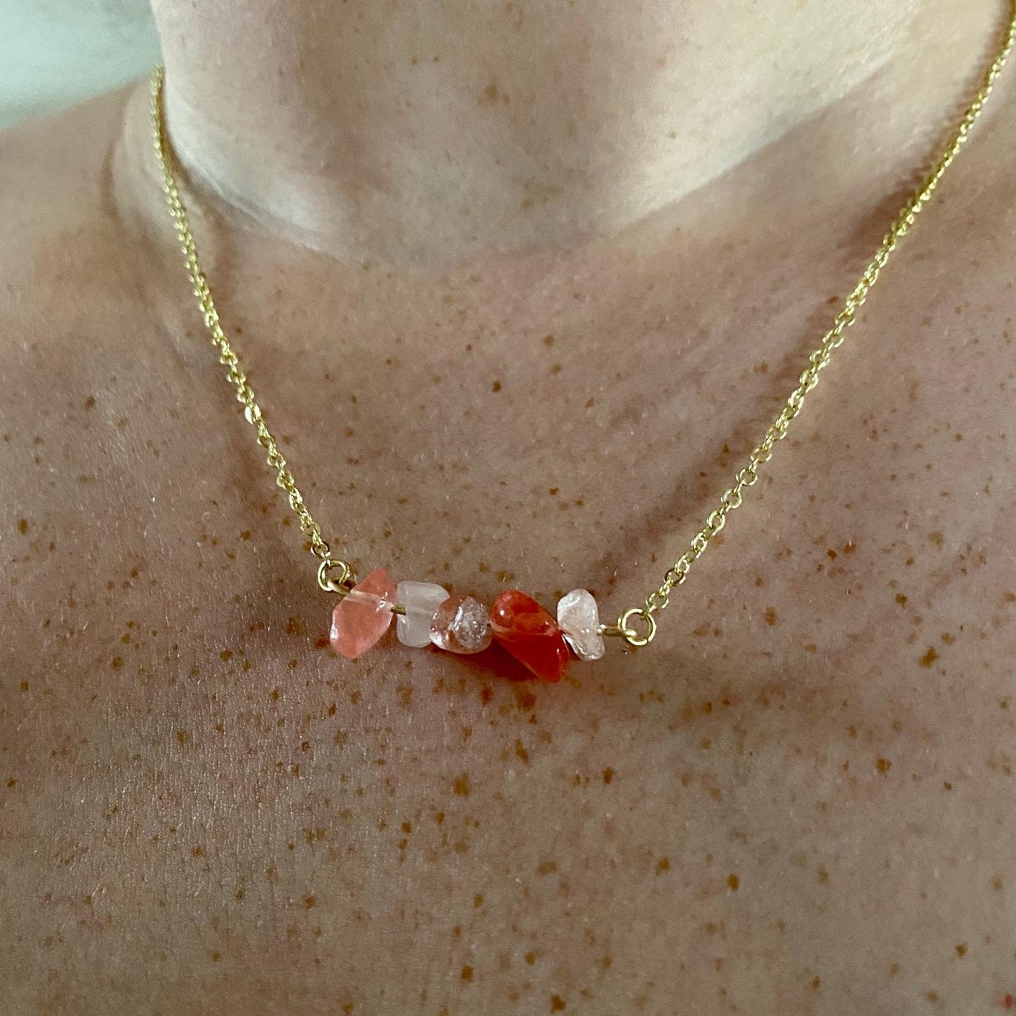 Gem Chip Stack Necklace
