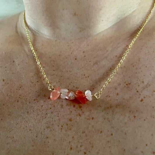 Gem Chip Stack Necklace