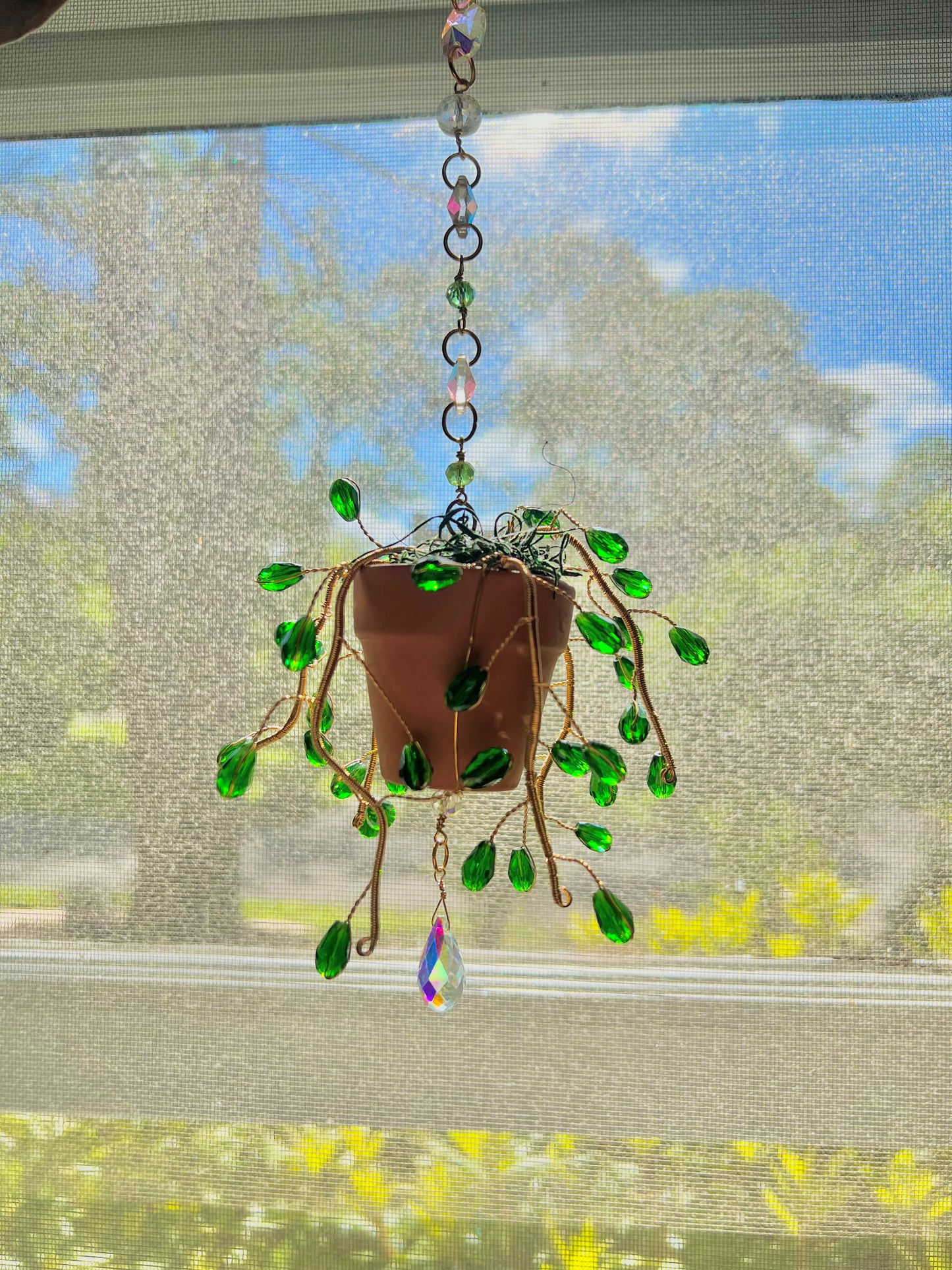 Forever Beaded Plant Sun Catcher